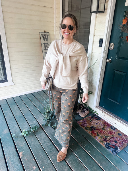 The Stacy Faux Sweater Detail - Light Beige-K. Ellis Boutique