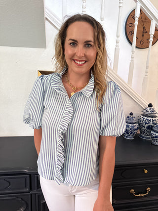 Annie Ruffle Top-Short Sleeve Top-K. Ellis Boutique