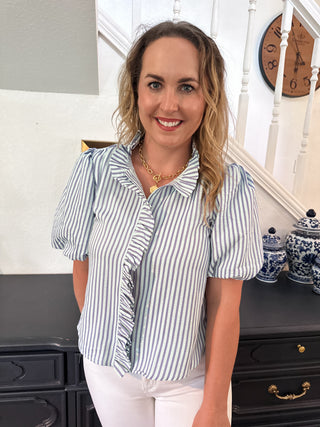 Annie Ruffle Top-Short Sleeve Top-K. Ellis Boutique