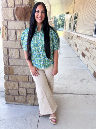 Everyday Wide Leg Pant- Cream-Other Denim-K. Ellis Boutique