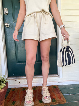 Chloe Flare Shorts- English Factory-Shorts & SKirts-K. Ellis Boutique