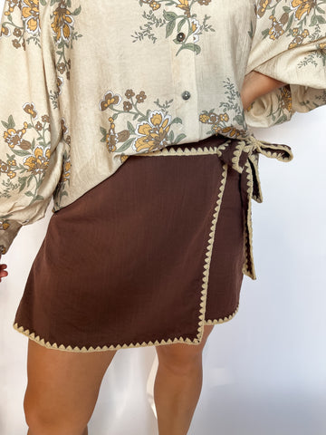 Floral Button Up- Ecru-K. Ellis Boutique