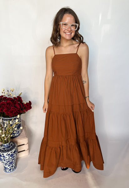 Ridge Maxi Dress- Terracotta-K. Ellis Boutique