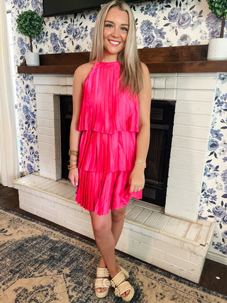 The VIP Mini-Pink Pop-Mini Dress-K. Ellis Boutique