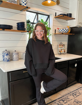 Dream Crop Sweatshirt- Black-K. Ellis Boutique