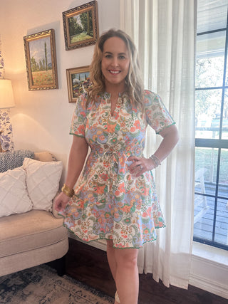 amelia floral mini dress Amelia Floral Mini Dress - Pink