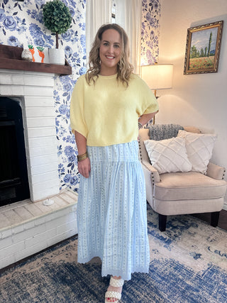 Kendall Sweater Top- Lemon-K. Ellis Boutique