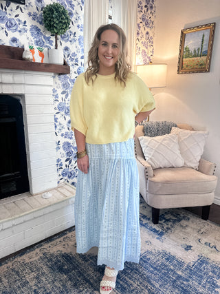 Kendall Sweater Top- Lemon-K. Ellis Boutique