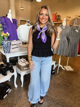 Brynn Button Down Tank-Sleeveless Top-K. Ellis Boutique