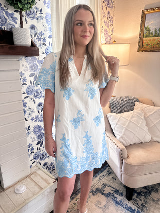 Tana Mini Dress- White-K. Ellis Boutique