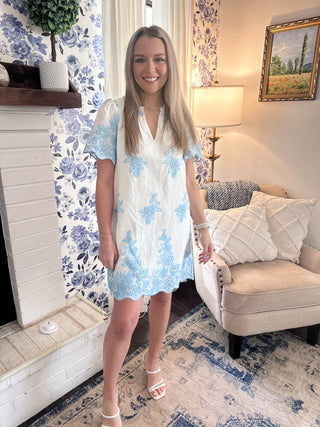 Tana Mini Dress- White-K. Ellis Boutique