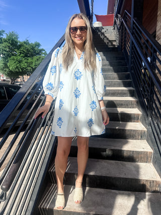 Piper Mini Dress- White-Mini Dress-K. Ellis Boutique