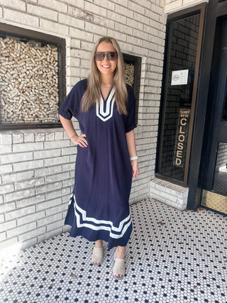 Alice Midi Dress- Navy-Midi-K. Ellis Boutique