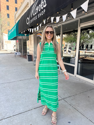 Taylor Midi Dress- Green-Midi/Maxi Dress-K. Ellis Boutique
