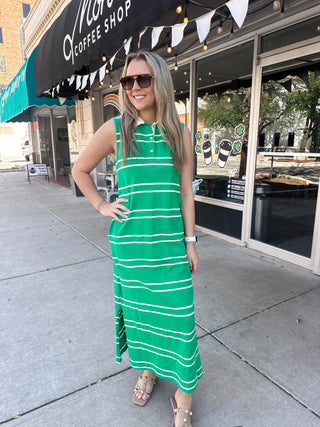 Taylor Midi Dress- Green-Midi/Maxi Dress-K. Ellis Boutique