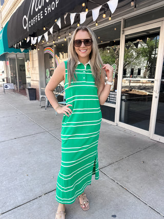 Taylor Midi Dress- Green-Midi-K. Ellis Boutique