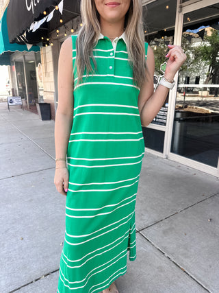 Taylor Midi Dress- Green-Midi/Maxi Dress-K. Ellis Boutique