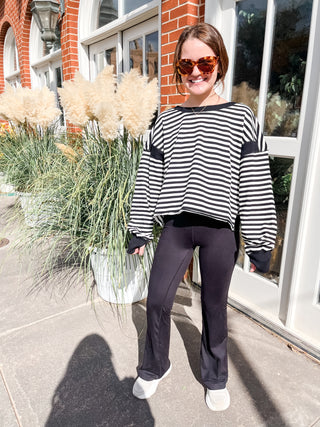 Flared Yoga Pants- Black-Pant-K. Ellis Boutique