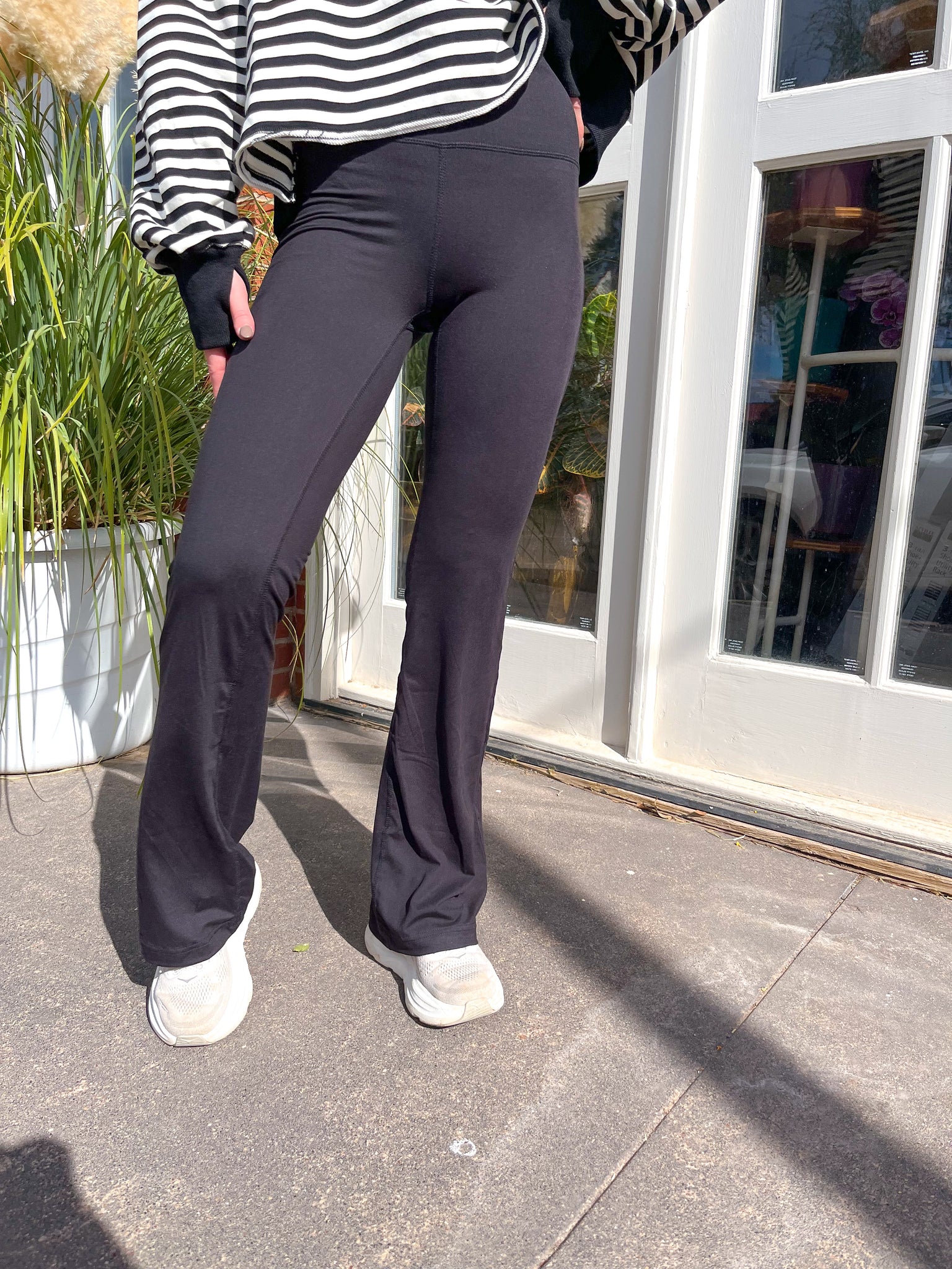 Flared Yoga Pants- Black-K. Ellis Boutique