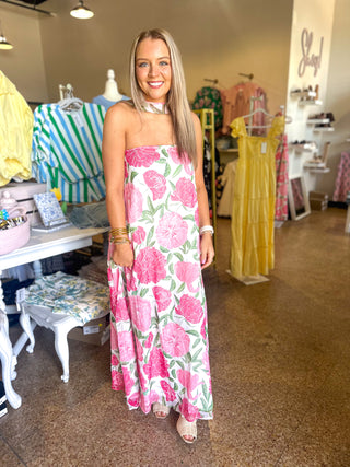Poppy Midi Dress- Pink-Midi-K. Ellis Boutique
