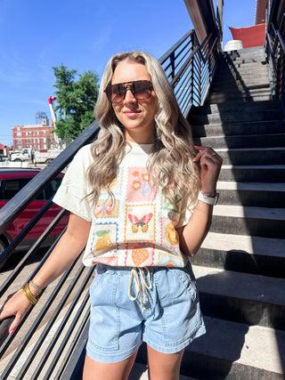 Good Vibes Stamp graphic tee-Basic Tee/Tank-K. Ellis Boutique