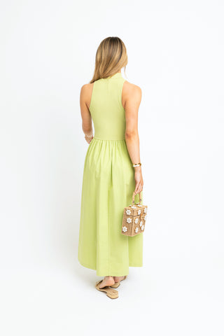 Karlie- Solid Mock Maxi Dress- Green-Midi/Maxi Dress-K. Ellis Boutique