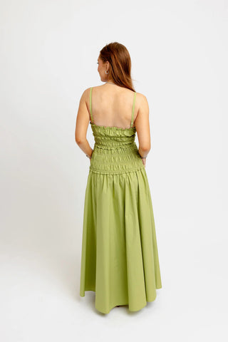 Solid Smock Cami Maxi Dress- Citrine-K. Ellis Boutique