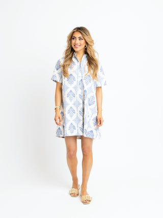 French Vintage Floral Shirt Dress- Karlie-K. Ellis Boutique