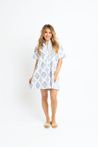French Vintage Floral Shirt Dress- Karlie-K. Ellis Boutique