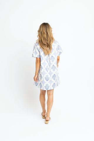 French Vintage Floral Shirt Dress- Karlie-K. Ellis Boutique