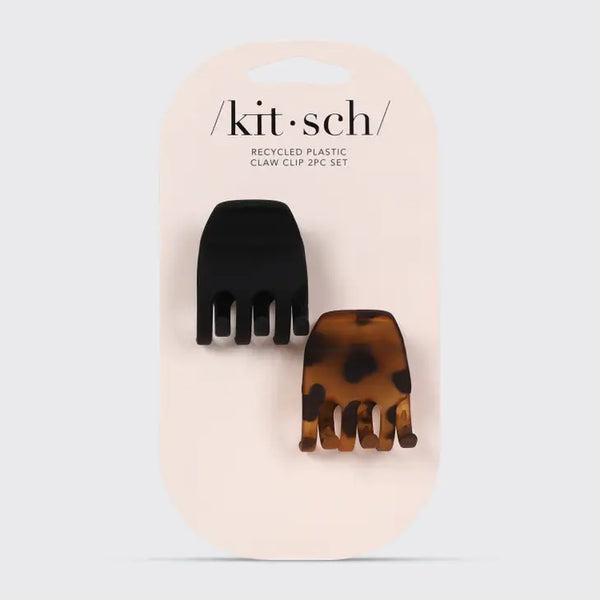 Medium Claw Clips 2pc Set - Black & Tort | Kitsch-K. Ellis Boutique