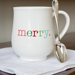 Merry Coffee Mug - White/Multi-K. Ellis Boutique