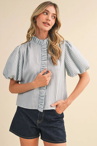 Annie Ruffle Top-Short Sleeve Top-K. Ellis Boutique