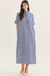 Louise Midi Dress- Navy-Midi/Maxi Dress-K. Ellis Boutique