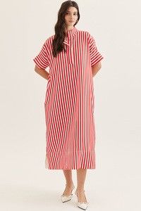 Louise Midi Dress- Red-Midi/Maxi Dress-K. Ellis Boutique