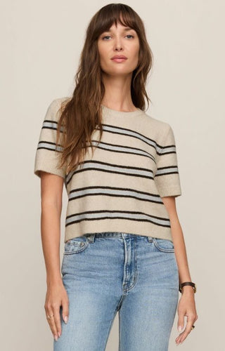 Gatewood Stripe Sweater-Short Sleeve Top-K. Ellis Boutique