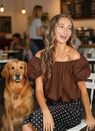 Espresso Bubble Top-Short Sleeve Top-K. Ellis Boutique