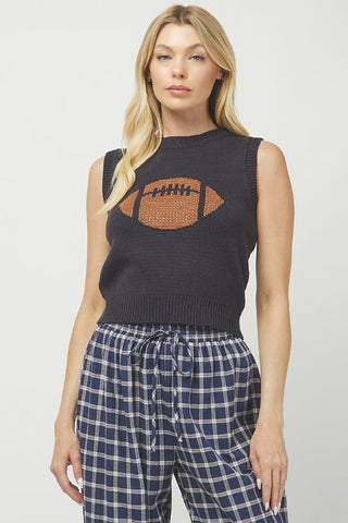 Friday Night Sweater Vest-Sleeveless Top-K. Ellis Boutique