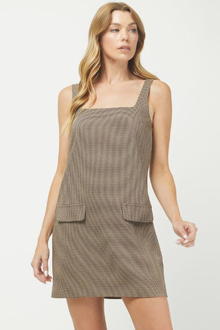 Sutton Houndstooth Mini Dress-Mini Dress-K. Ellis Boutique
