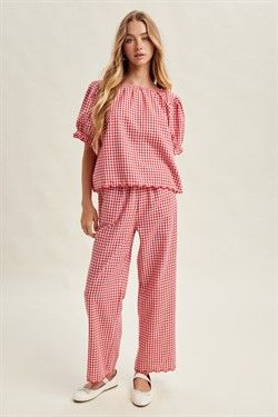 Shirley Gingham Set-Set-K. Ellis Boutique