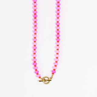 Candy Beads Necklace- Pink