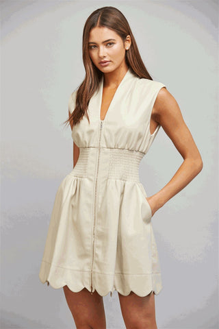 Belmont Faux Leather Dress-Mini Dress-K. Ellis Boutique