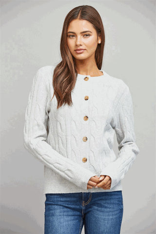 Sunday Cable Cardigan-Cardigans-K. Ellis Boutique