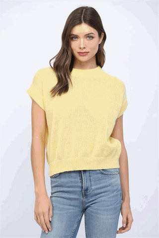 Golden Hour Knit Top-Short Sleeve Top-K. Ellis Boutique