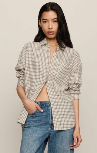 RIVER PLAID BUTTON UP- Z Supply-Long Sleeve Top-K. Ellis Boutique