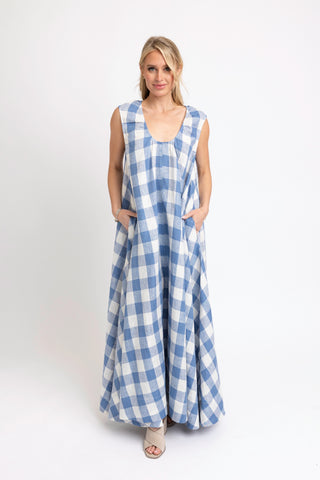 Buffalo Check Scoop Maxi- Karlie-Midi/Maxi Dress-K. Ellis Boutique