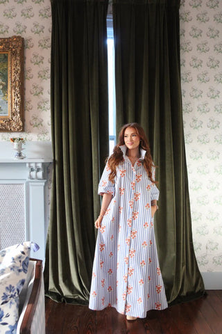 Stripe Floral Maxi Dress- Karlie-Midi/Maxi Dress-K. Ellis Boutique