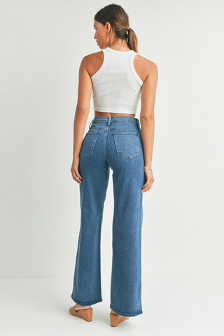 The Palazzo Jean- Medium Denim Just Black Denim-JBD Denim-K. Ellis Boutique