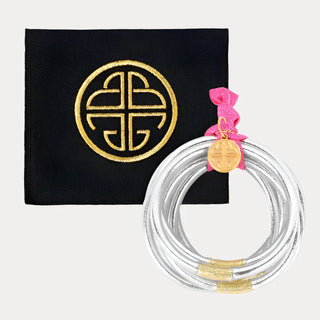 Silver All Weather Bangles® (Set of 6) - Serenity Prayer-K. Ellis Boutique