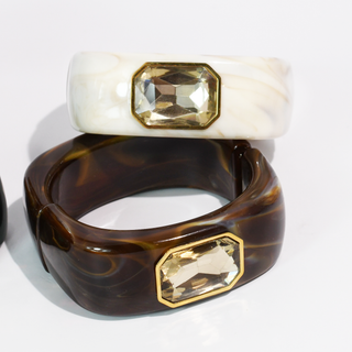 The Gemma Cuff Bracelet: Cream-Bracelet-K. Ellis Boutique